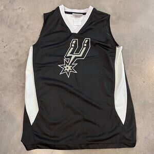 NBA San Antonio Spurs basketball jersey black Youth Boys sz 10 Medium activewear